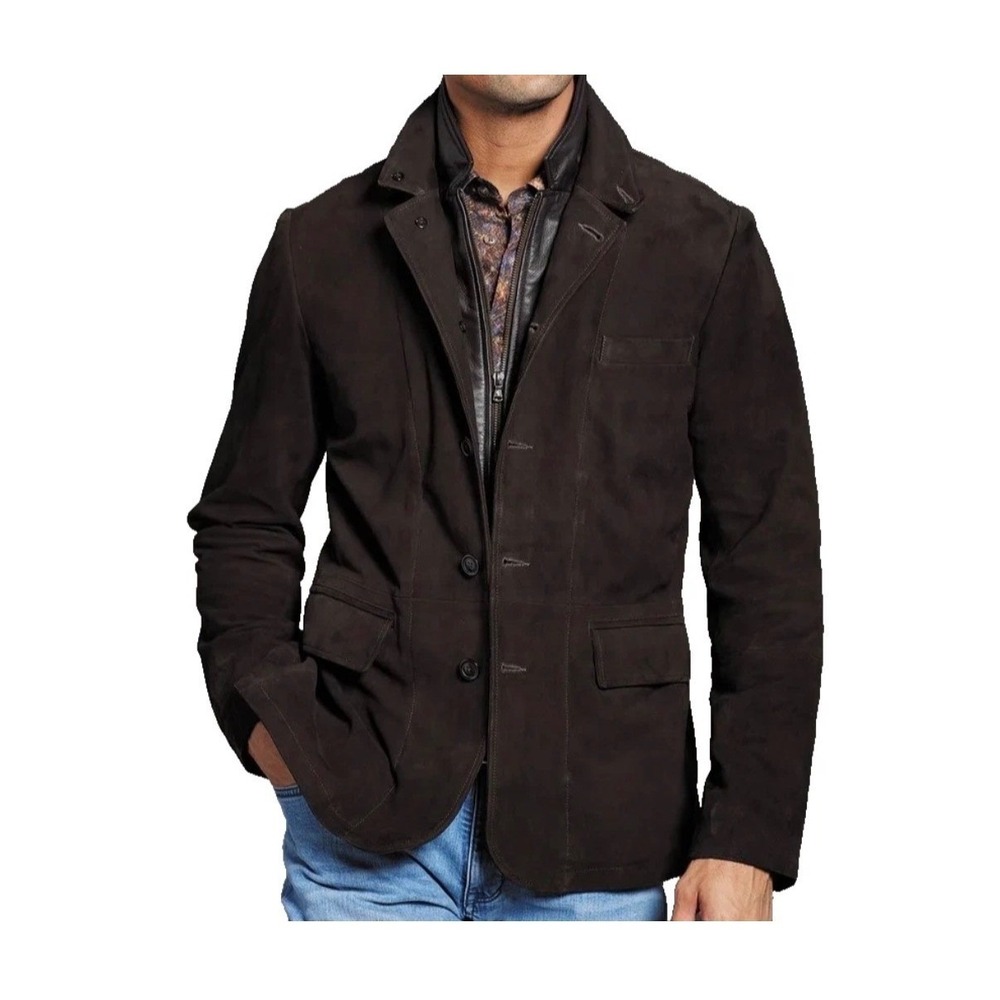Robert Graham DownhillXIII Jacket Mens Large Brown Suede Leather Luxury NWT